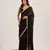 Black partywear sequinned embellished brasso saree