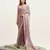 Lavender color beautiful partywear sequinned satin saree