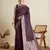 Wine color satin silk wevon jari graceful ethnic saree