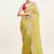 Lime yellow color embellished sequinned silk saree for beautiful partywear saree