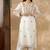 Chickenkari embroidered thread work chanderi cotton straight kurta