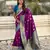 Lavender color soft silk fabric wevon meenakari trending partywear saree