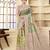 Beige color wevon jacquard designer with printed rich silk fabric stylish ceremonial saree