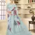 Sky blue color wevon jacquard with printed rich silk fabric stylish ceremonial saree
