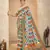 Multi crepe silk fabric digital foil printed saree