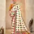 Off white color crepe silk fabric digital foil printed saree