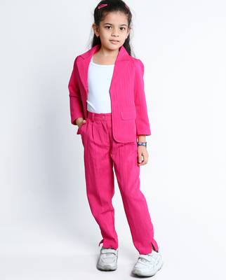 Pink stylish solid co-ord set 1