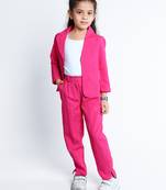 Pink stylish solid co-ord set