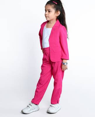Pink stylish solid co-ord set 2