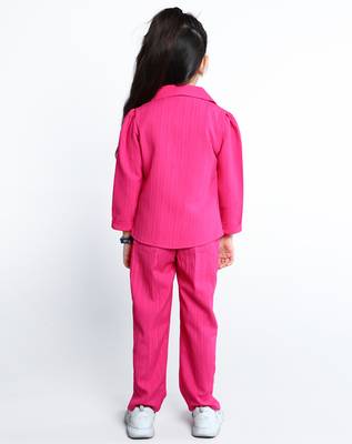 Pink stylish solid co-ord set 4