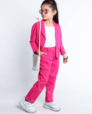 Pink stylish solid co-ord set 5