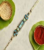 Ocean bloom rakhi with roli chawal capsules