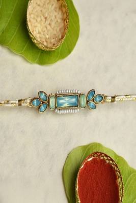 Ocean bloom rakhi with roli chawal capsules 4