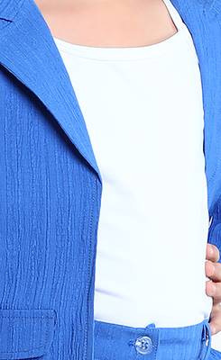 Royal blue stylish solid co-ord set 5