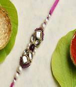 Kundan noor rakhi with roli chawal capsules