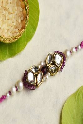 Kundan noor rakhi with roli chawal capsules 2
