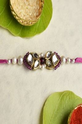 Kundan noor rakhi with roli chawal capsules 4
