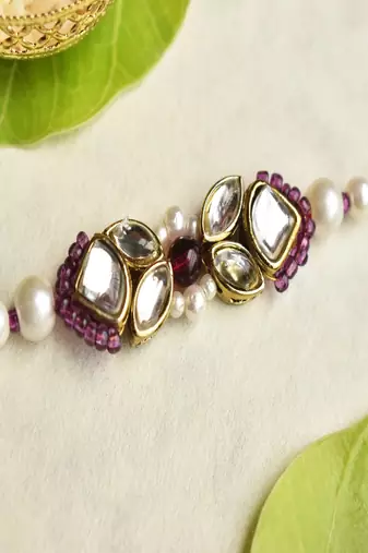 Kundan noor rakhi with roli chawal capsules