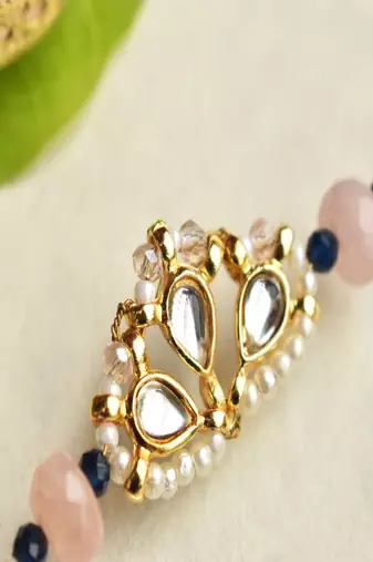Kundan crown rakhi with roli chawal capsules