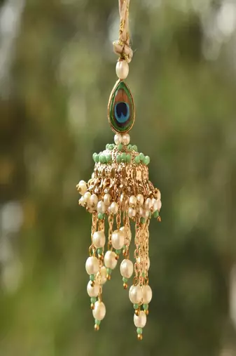 Peacock jhoomar lumba with roli chawal capsules