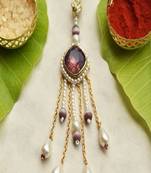 Amethyst pearl drop lumba with roli chawal capsules