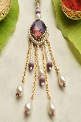 Amethyst pearl drop lumba with roli chawal capsules 3