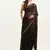 Embellished beads and stones work black organza fabric rich ceremonial saree