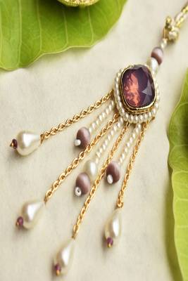 Amethyst pearl drop lumba with roli chawal capsules 4