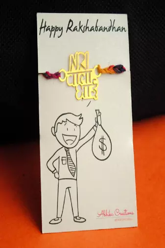Nri wala bhai quirky rakhi with roli chawal capsules