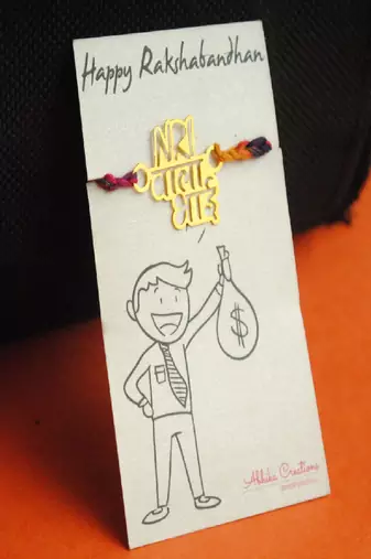 Nri wala bhai quirky rakhi with roli chawal capsules