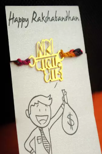 Nri wala bhai quirky rakhi with roli chawal capsules