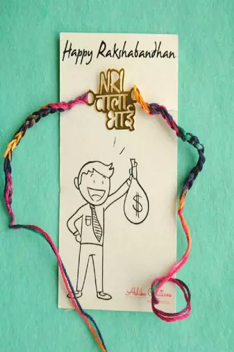 Nri wala bhai quirky rakhi with roli chawal capsules