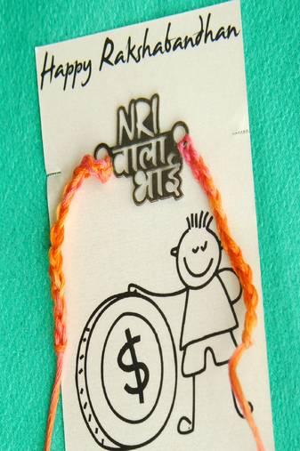 Nri wala bhai quirky rakhi with roli chawal capsules