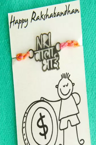Nri wala bhai quirky rakhi with roli chawal capsules
