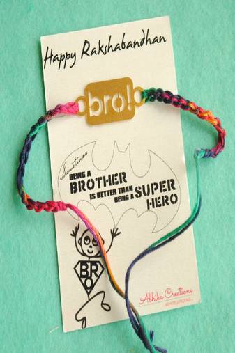 Bro! quirky rakhi with roli chawal capsules