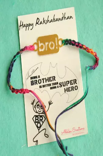 Bro! quirky rakhi with roli chawal capsules