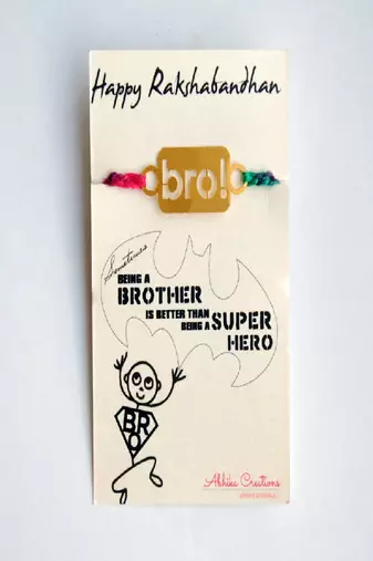 Bro! quirky rakhi with roli chawal capsules
