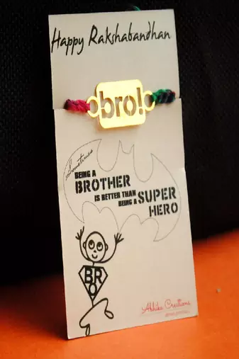 Bro! quirky rakhi with roli chawal capsules