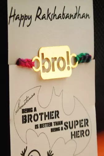 Bro! quirky rakhi with roli chawal capsules