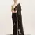 Embellished sequinned work black color organza fabric rich ceremonial saree
