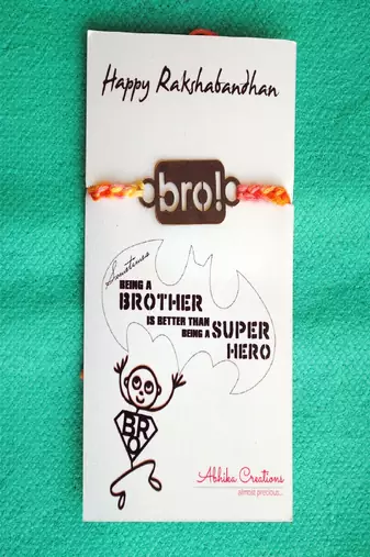Bro! quirky rakhi with roli chawal capsules