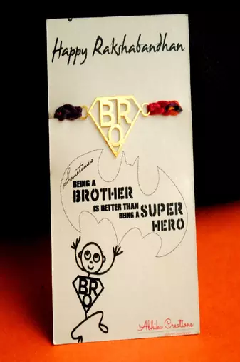 Super bro rakhi with roli chawal capsules