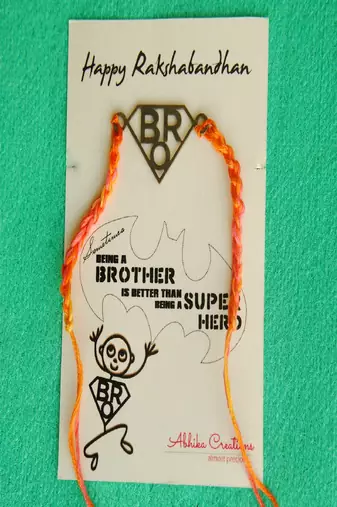 Super bro rakhi with roli chawal capsules
