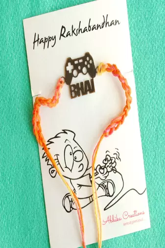 Gamer bhai rakhi with roli chawal capsules
