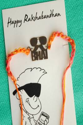 Bhai moustache rakhi with roli chawal capsules 1