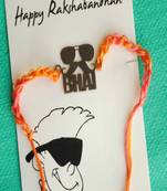 Bhai moustache rakhi with roli chawal capsules
