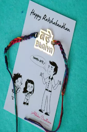 Bade bhaiya quirky rakhi with roli chawal capsules