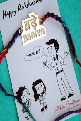 Bade bhaiya quirky rakhi with roli chawal capsules 2