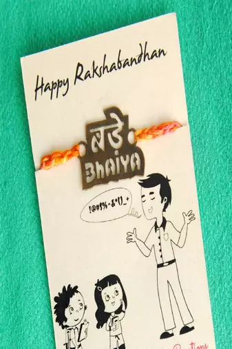 Bade bhaiya quirky rakhi with roli chawal capsules
