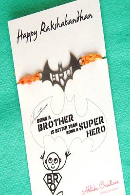 Bat bro quirky rakhi with roli chawal capsules 2